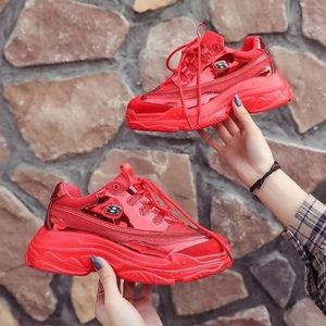 Red Chunky Sneaker